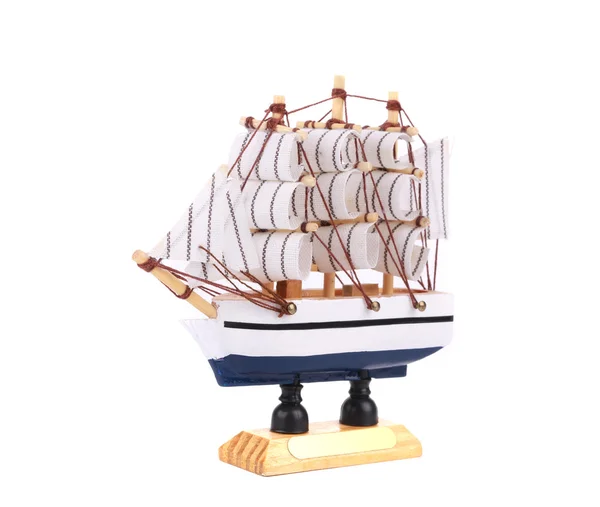 Boot model. kleine houten schip. — Stockfoto