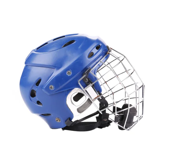 Masque de gardien de hockey bleu . — Photo