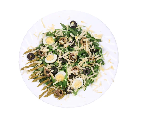 Salade van asperges met ansjovis. — Stockfoto