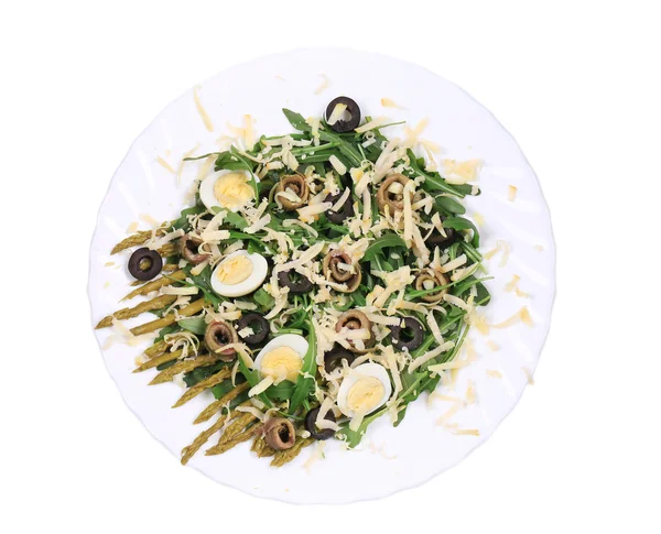 Insalata di asparagi con acciughe . — Foto Stock