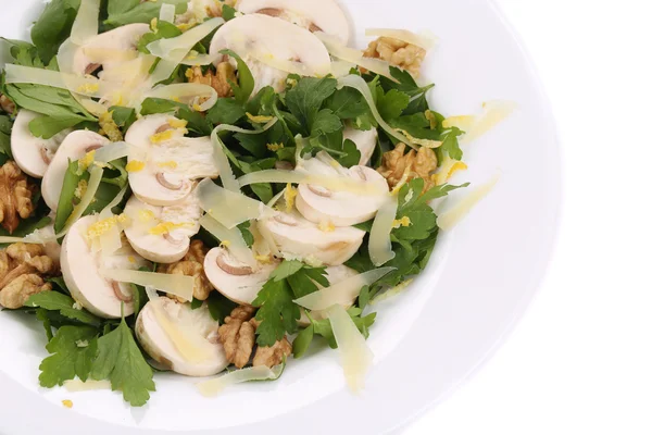 Sluiten van champignonsalade. — Stockfoto