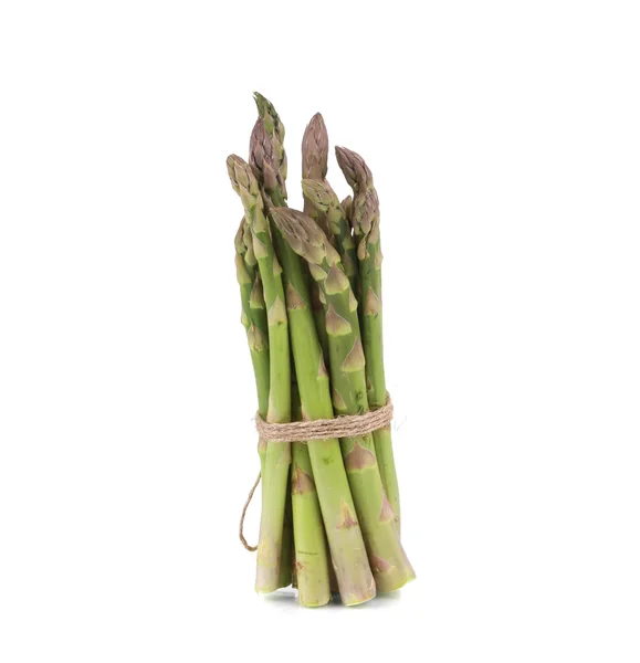 Asparagus tied on the white background. — Stock Photo, Image