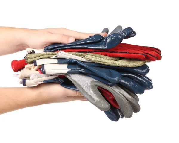 Rubber gloves on a hand. — Stock Photo, Image