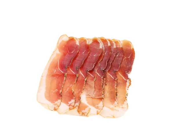 Slices of Delicious Prosciutto. — Stock Photo, Image