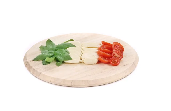 Caprese salad on platter. — Stock Photo, Image
