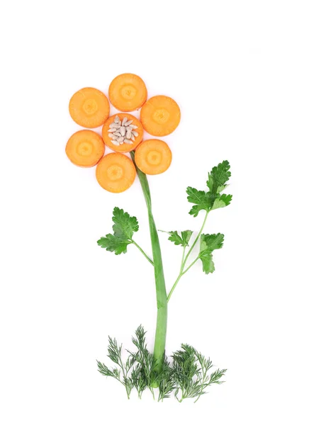 Flower made from vegetables. — Stock Photo, Image