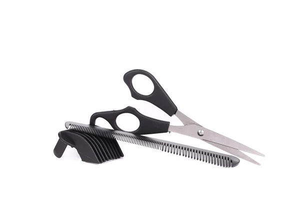 Nożyczki i grzebień do włosów. — Zdjęcie stockowe