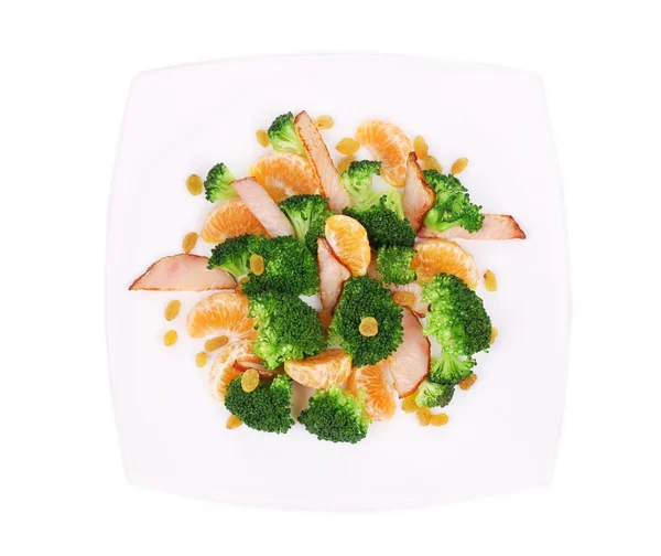 Broccoli salad with mandarin. — Stock Photo, Image