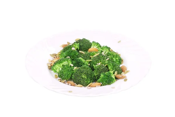 Broccoli salad with nuts. — Stock Photo, Image