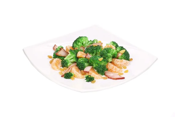 Salade van broccoli met Mandarijn. — Stockfoto