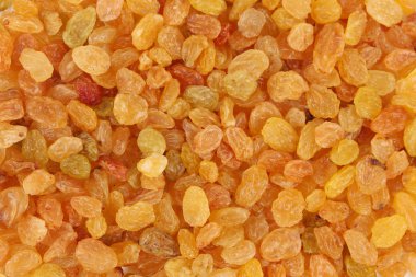 Altın kuru üzüm yakın çekim.