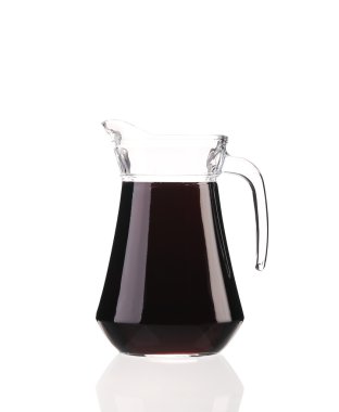 yansıması ile kırmızı şarap sürahi.