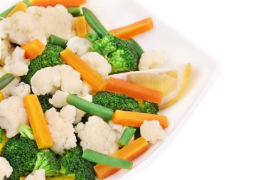 karnabahar salatası yakın çekim.