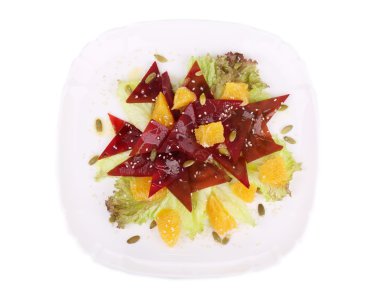 turuncu ve susam pancar salatası.