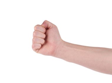 adamın yumruk yakın çekim.