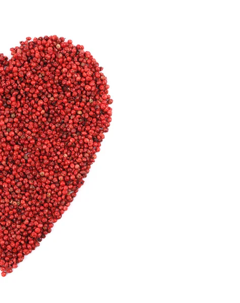 Red pepper in shape of heart half. — Stock Photo, Image