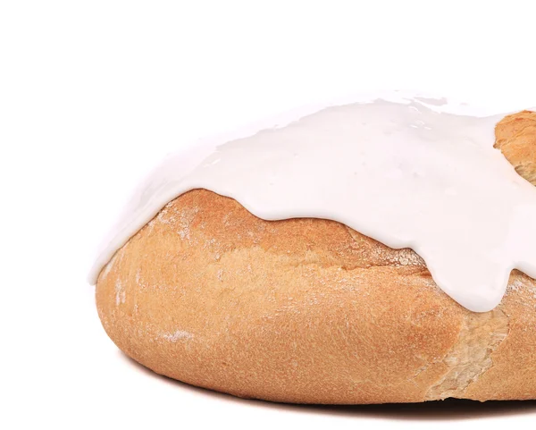 Fresh bun with glaze. — Stock Photo, Image