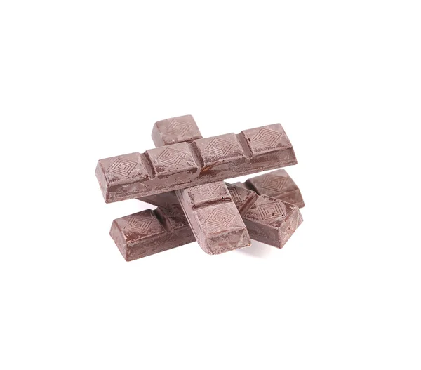 Barra de chocolate con leche rota — Foto de Stock
