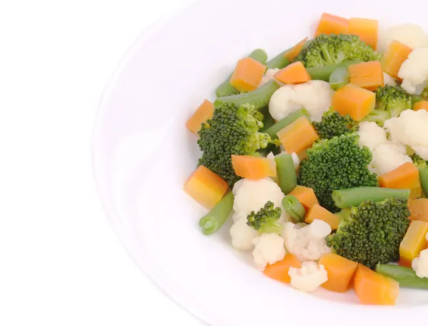 Cauliflower salad with broccoli and carrot. — Stock Photo, Image