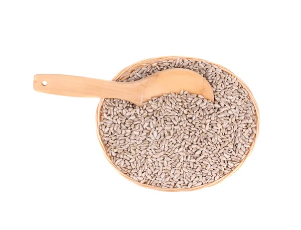 Full basket with sunflower seeds. — Stock Photo, Image