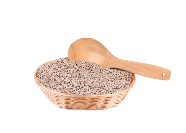 Full basket with sunflower seeds. — Stock Photo, Image