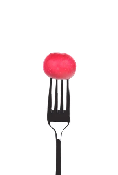 Radish on the fork. — Stock Photo, Image