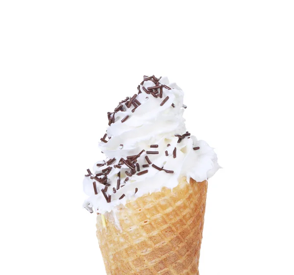 Soft serve ice cream. Sprinkles chocolate. — Stock Photo, Image