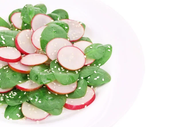 Fechar a salada de rabanete . — Fotografia de Stock