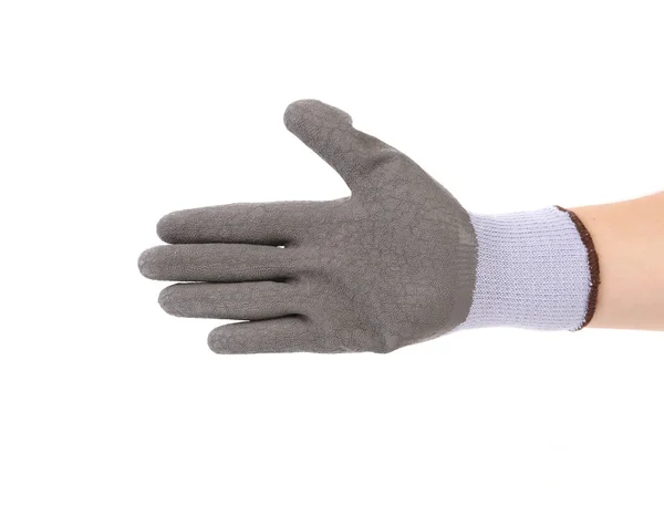 Rubber protective gray glove. — Stock Photo, Image