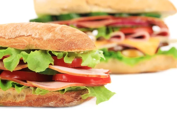 Γαλλική μπαγκέτα φρέσκα σάντουιτς. — Φωτογραφία Αρχείου