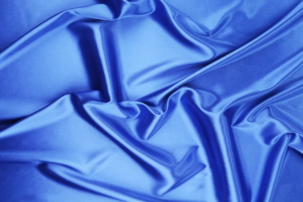 Blå silke bakgrund. — Stockfoto