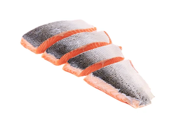 Pesce salmone affettato . — Foto Stock