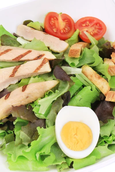 Caesar salad with eggs. — Stock Photo, Image