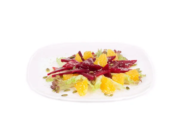 Beet salad with orange and sesame. — Stock Photo, Image