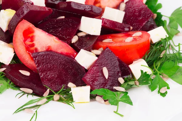 Close up van bieten salade. — Stockfoto