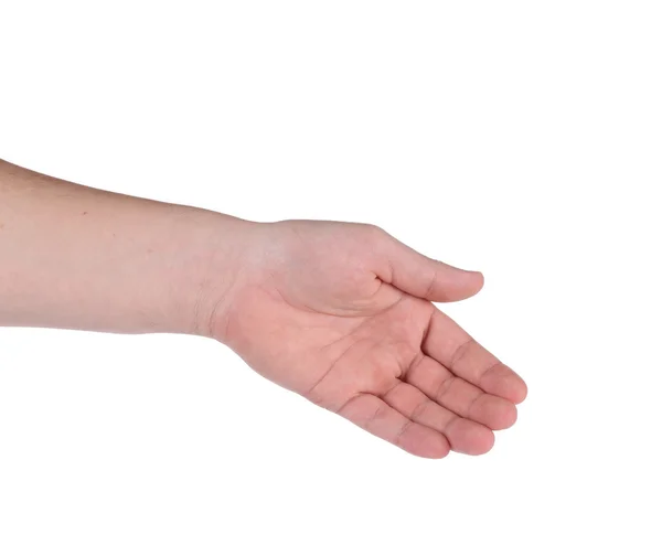 Mano abierta gesto de mano masculina . — Foto de Stock