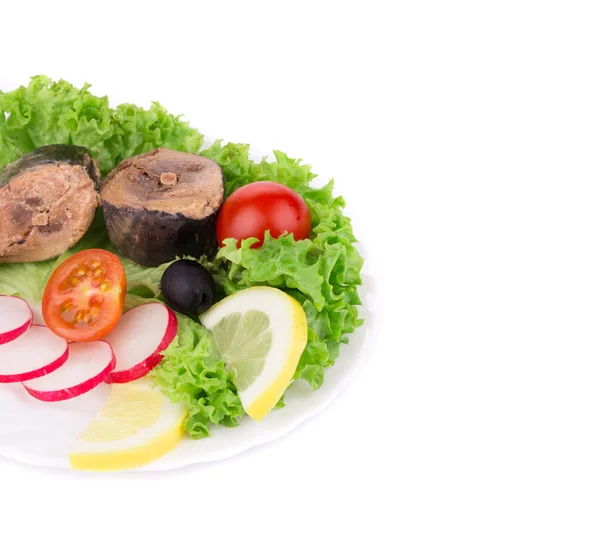 Close up of tuna salad. — Stock Photo, Image