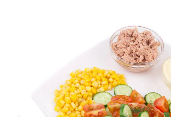 Close up of tuna salad. — Stock Photo, Image