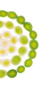 soğan dilimleri yakın çekim.