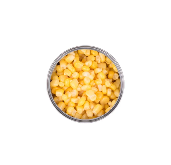Fresh corn in can. — Stock Photo, Image