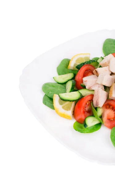 Meat salad with vegetables. — Stock Photo, Image