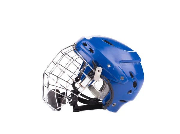 Blå hockey goalie mask. — Stockfoto