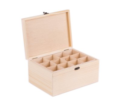 Bilardo topları için ahşap kutu.