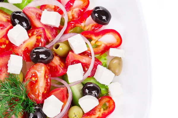 Närbild av grekisk sallad. — Stockfoto
