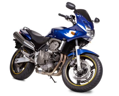 Mavi güçlü motosiklet.