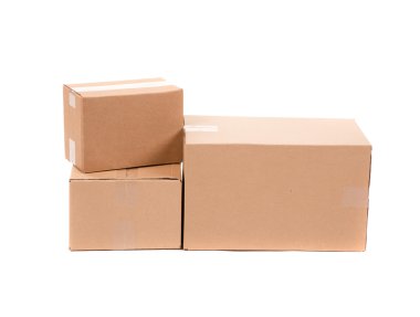 yığın boş kutular.