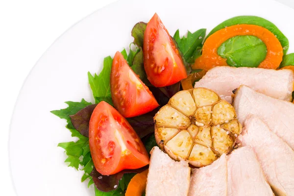 Warm meat salad — Stock Photo, Image