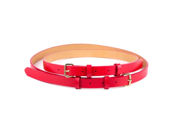 Rolled up red female belt. — Stock Photo, Image