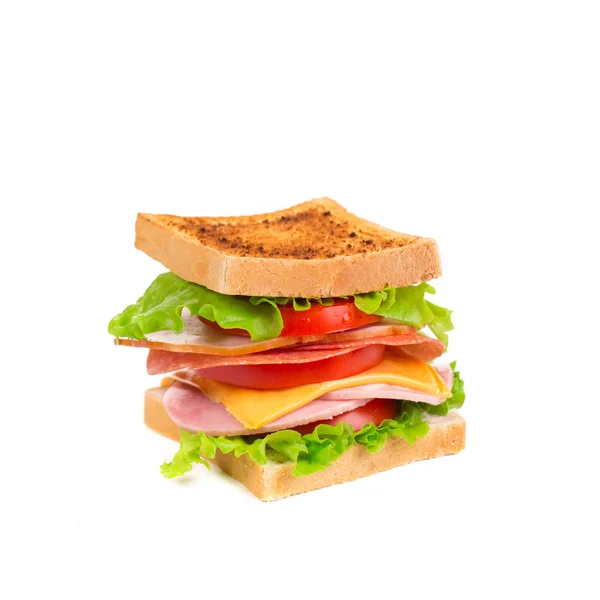 Sandwich with ham and cheese. — Stock Photo, Image