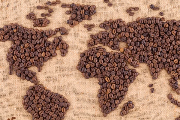 Mapa de café hecho a mano . — Foto de Stock